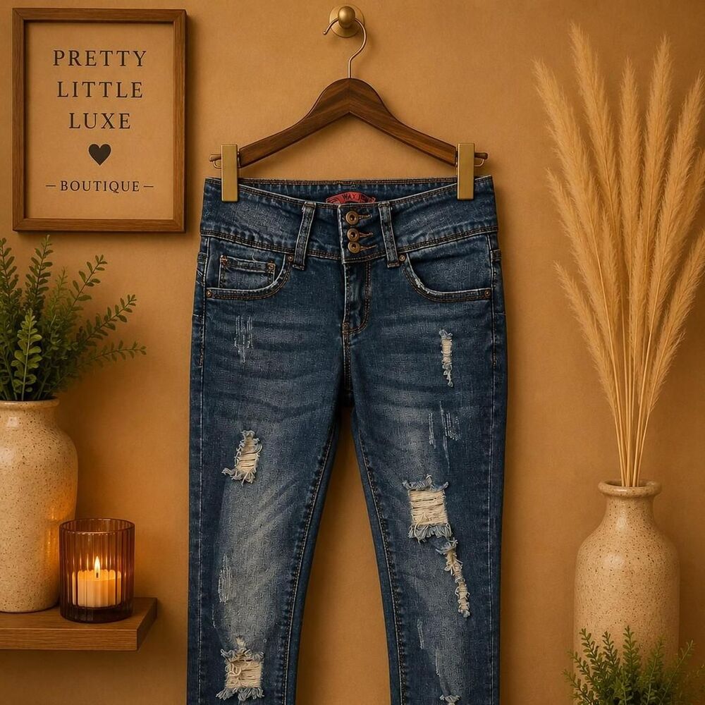 Wax-jean Women's Blue and Navy Jeans